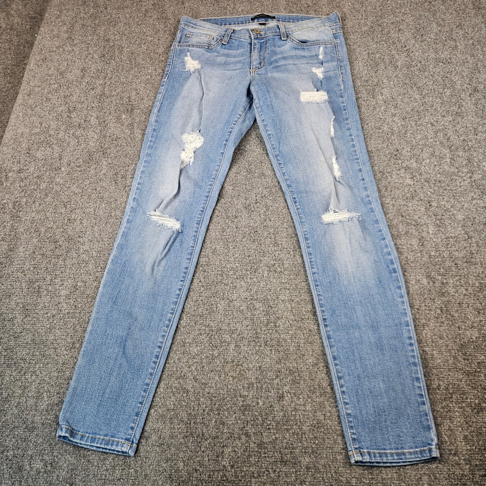 Flying Monkey Platinum Distressed Skinny Jeans Blue Light Wash L7566 Womens 29